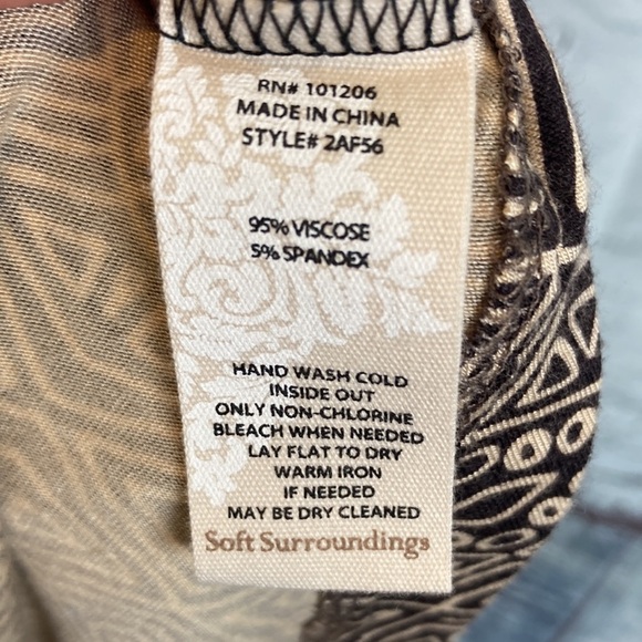 Soft Surrounding Tulum Sleeveless Jersey Maxi Tank Dress M Lagenlook Geo Print - Picture 12 of 16